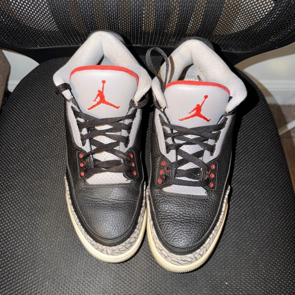 Air Jordan 3 Retro Black Cement Men's Sneakers 2018 Size 10.5